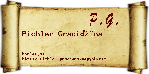 Pichler Graciána névjegykártya